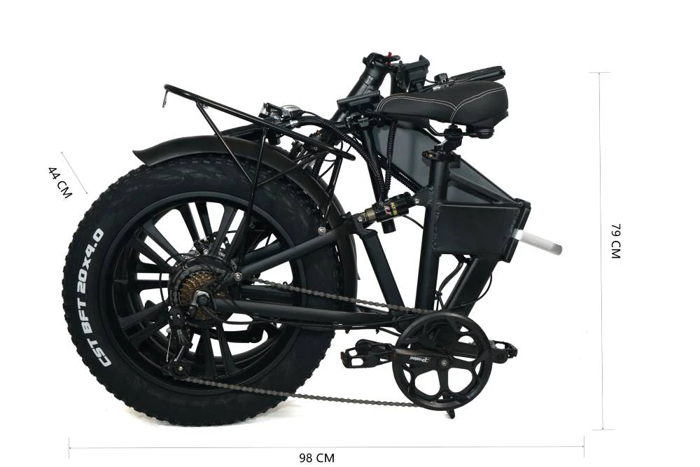 2026 NEW KRISTALL RX20 48V17AH 750W FAT TIRE FOLDING EBIKE INTERGRATED RIM - Image 8