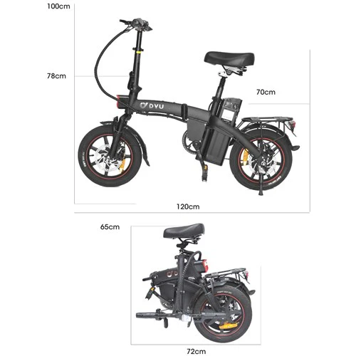 A5 Smart Electric Bike - 7.5AH Battery - Black - Image 5
