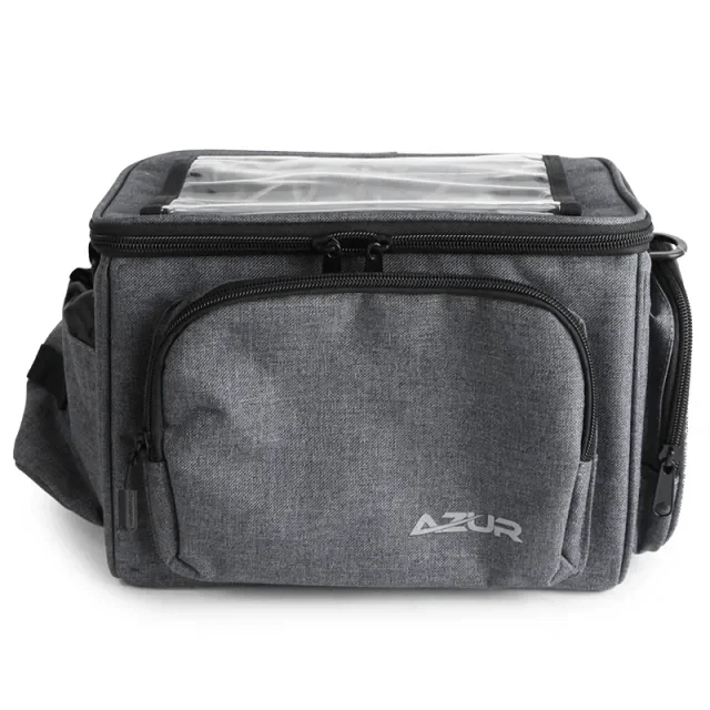 Azur Touring Handlebar Bag with Phone Pouch - Grey - Image 2