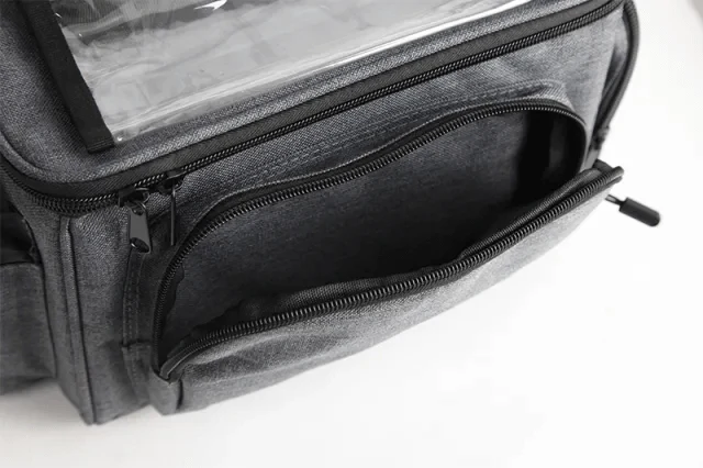 Azur Touring Handlebar Bag with Phone Pouch - Grey - Image 5