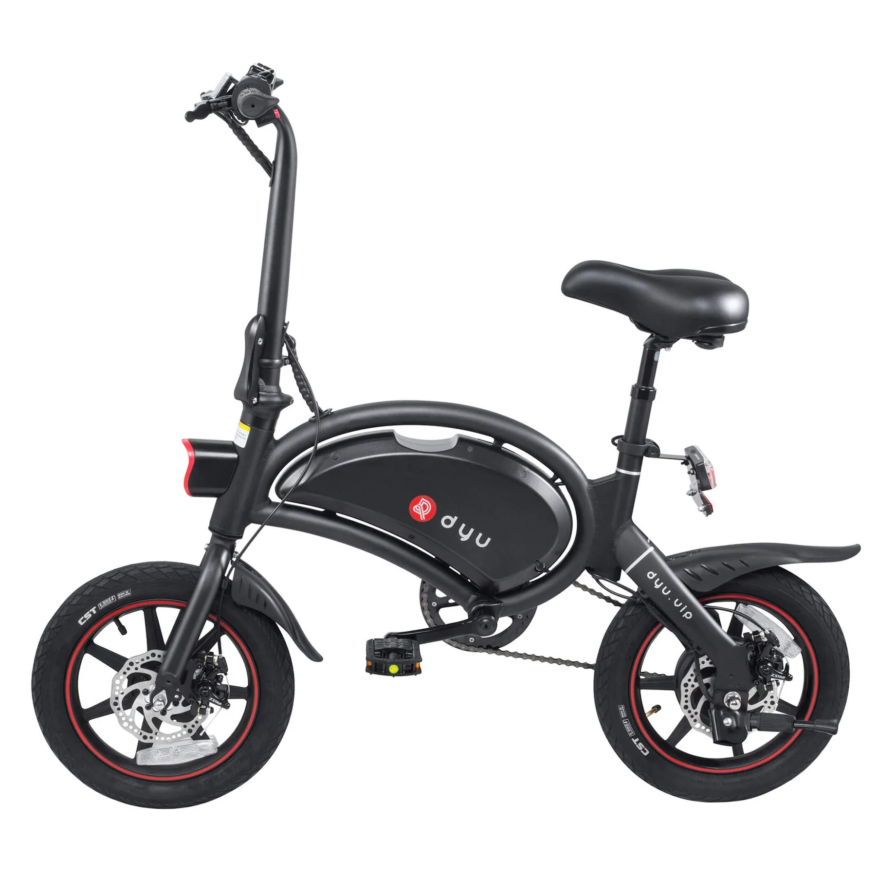 DYU D3+ Smart Electric Bike - Black - Image 3