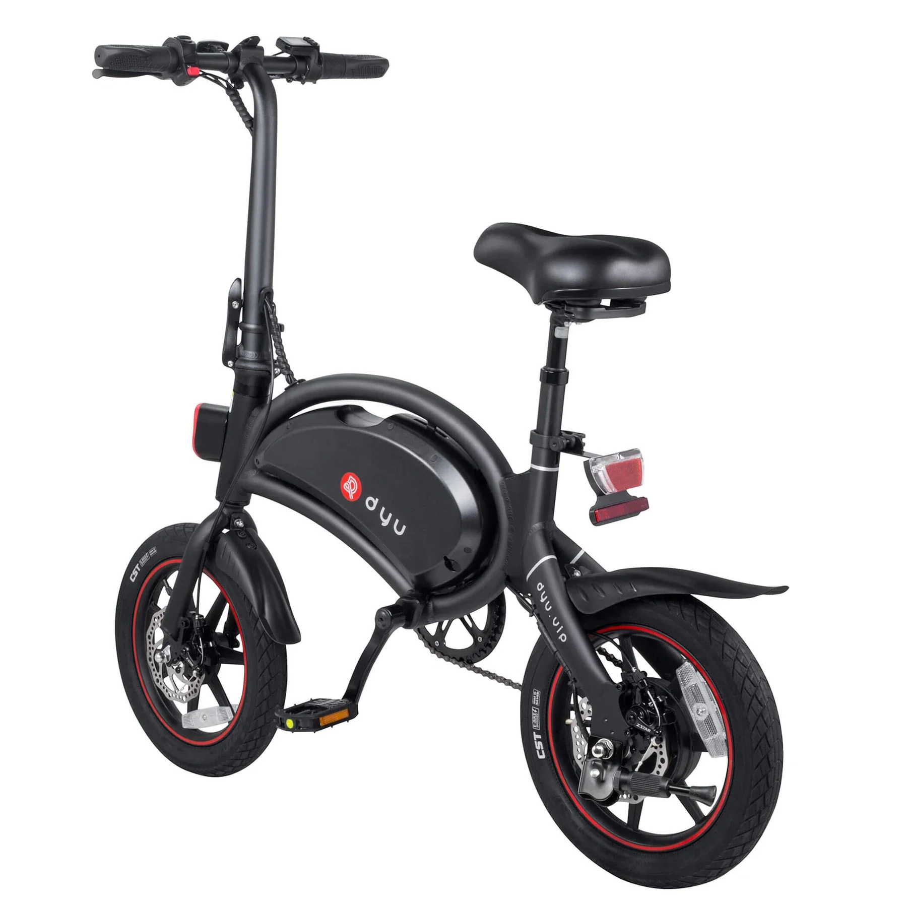 DYU D3+ Smart Electric Bike - Black - Image 4