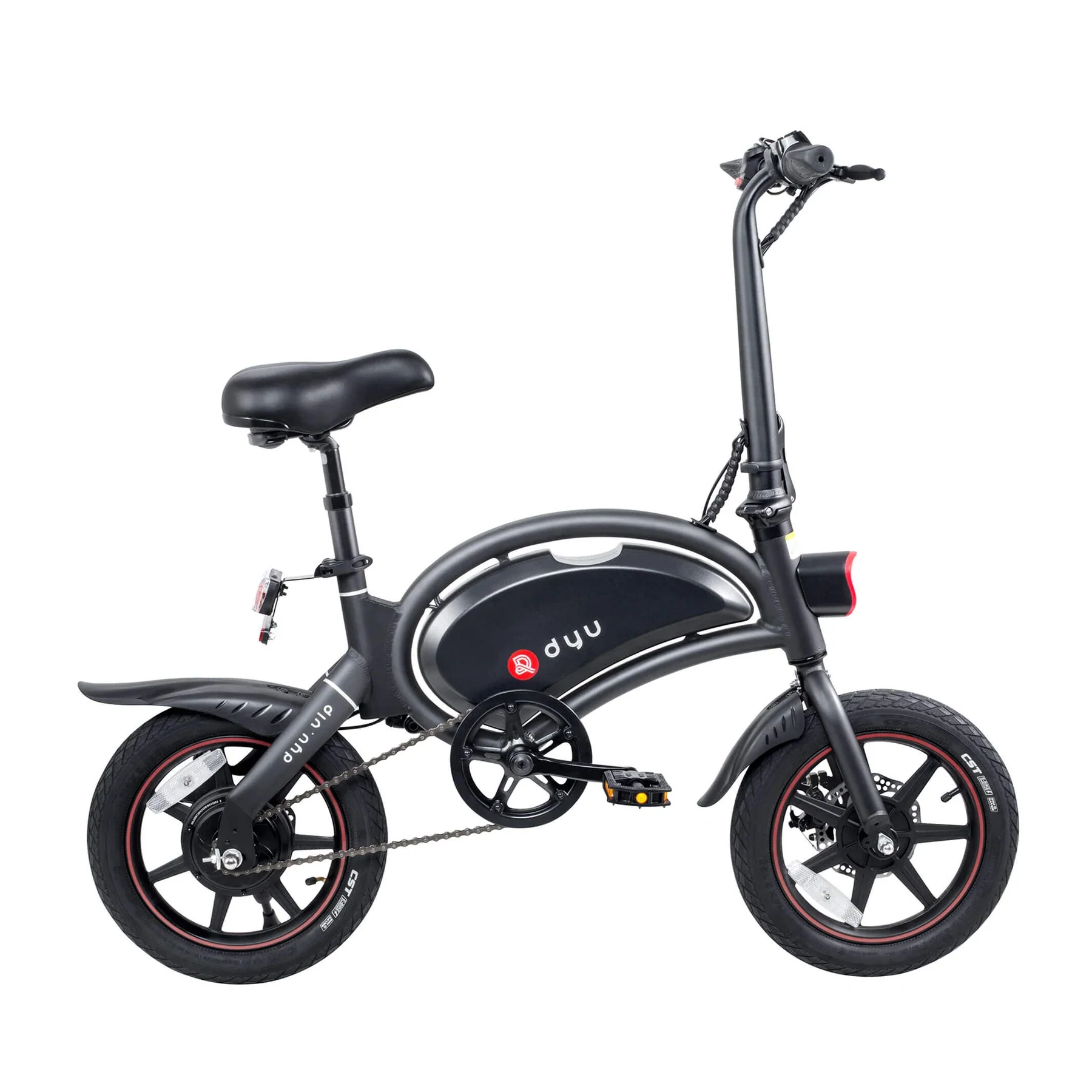 DYU D3+ Smart Electric Bike - Black - Image 6