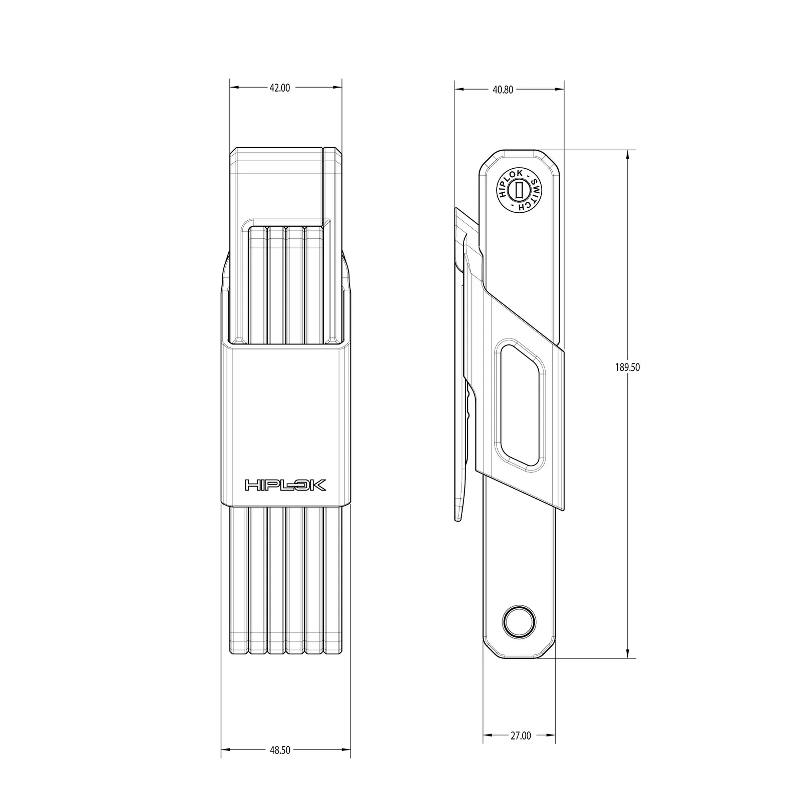 Hiplok Switch Folding Lock With Mounting Bracket - Image 13