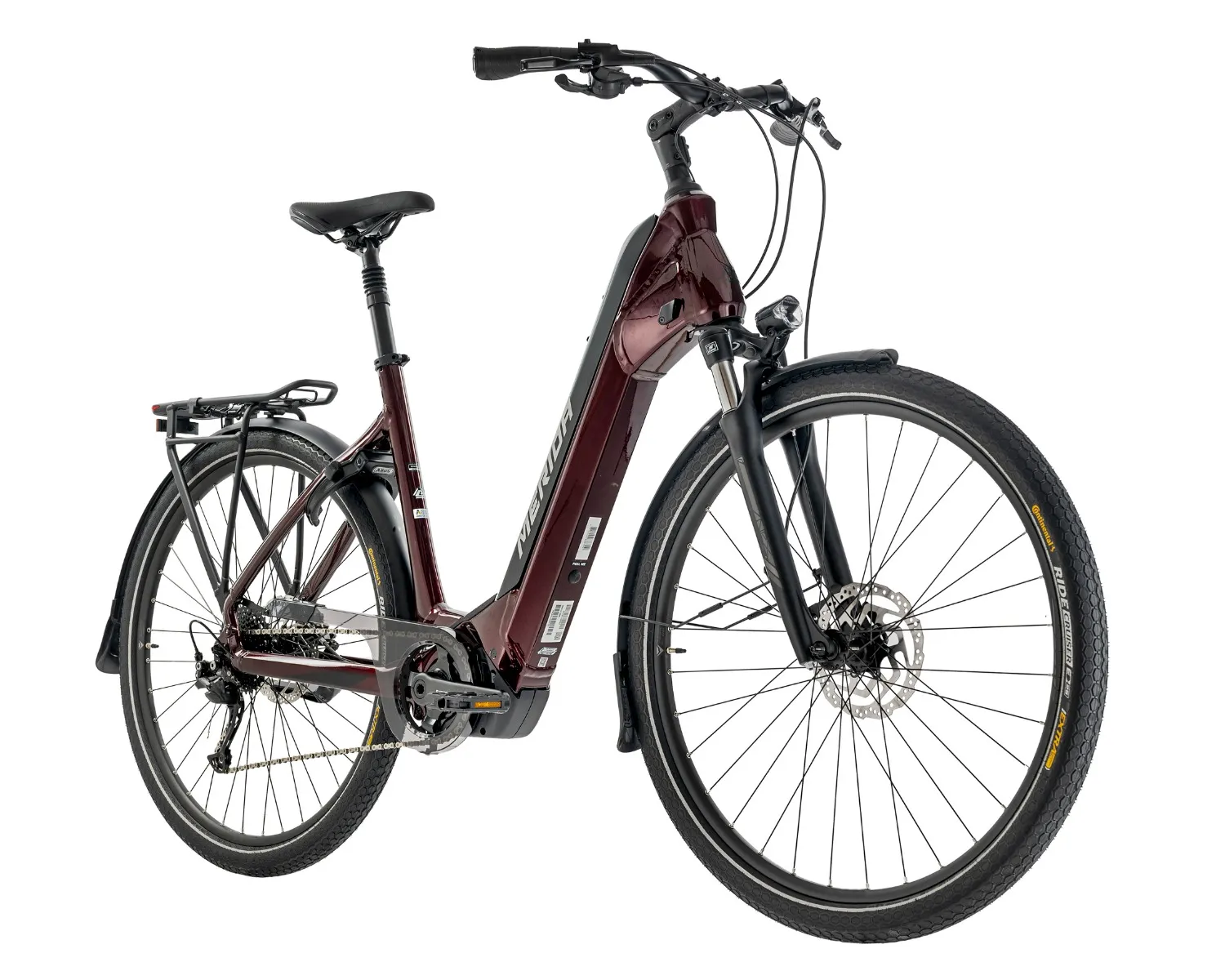 Merida eSpresso City 400 EQ 504Wh Electric Bike Hybrid E-Bike Burgundy Red/Black - Image 3
