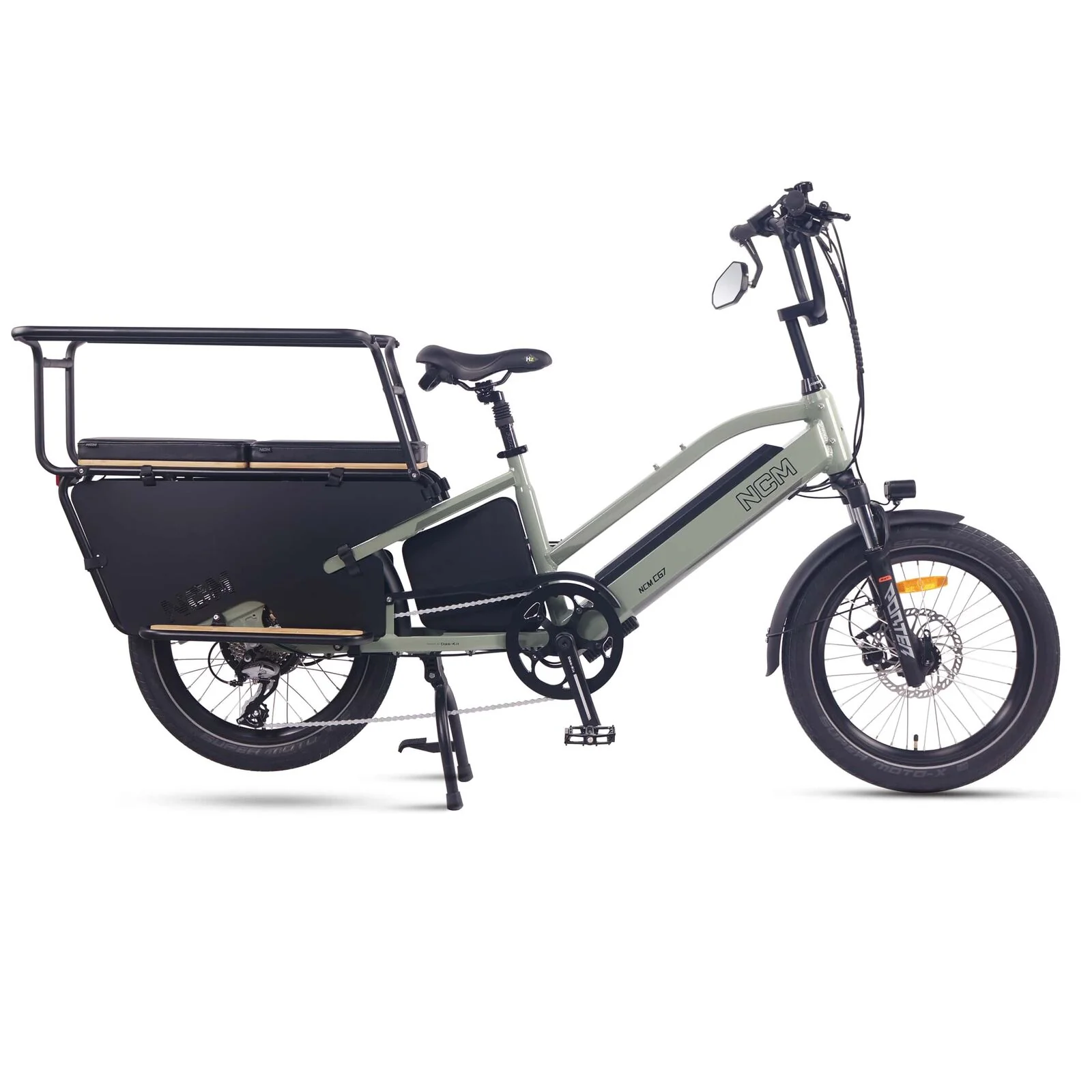 NCM CG7 Step Thru Cargo E-Bike, 250W-500W, 48V 19Ah 912Wh Battery, Hydraulic Brakes [Sage Green 20"] - Image 3