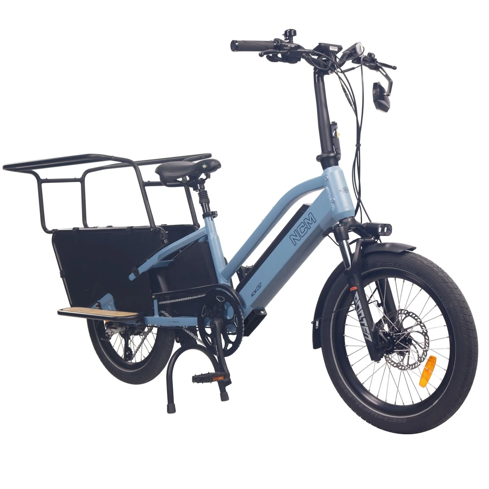 NCM CG7 Step Thru Cargo E-Bike, 250W-500W, 48V 19Ah 912Wh Battery, Hydraulic Brakes [Sage Green 20"] - Image 4