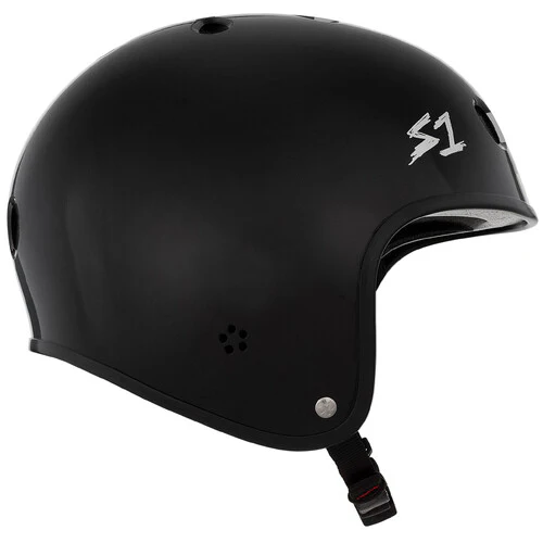 S-One Helmet Retro Lifer Black Matte/White Checkers - Image 3
